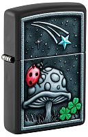  зажигалка ZIPPO Ladybug Design с покрытием Black Matte